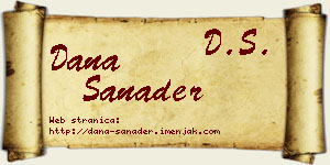 Dana Sanader vizit kartica